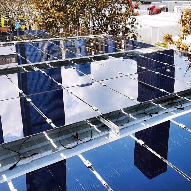 Gaoming High Quality Pv Modul 0% 20% 40% Transparent Dual Glass Photovoltaic Solar Roof Tiles Panel Cdte Thin Film Solar Panel