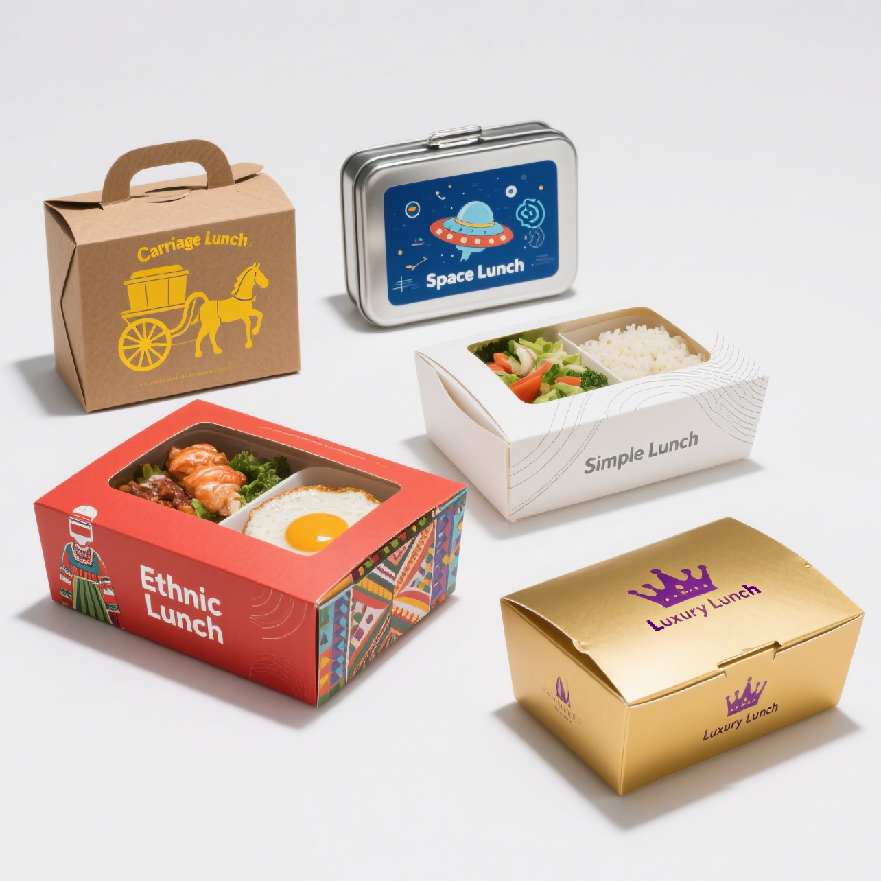 Specialized Creative Paper Plate & Bowl Takeout Packaging for Seafood Pasta Breakfast To-Go for Specialized Needs