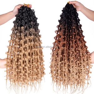 Extensiones de Cabello de Crochet con Trenzas de Mariposa, 24 Pulgadas, Trenzas de Mariposa Sintéticas, Cabello Trenzado Pre-enlazado para Mujeres Negras - Product Image 5