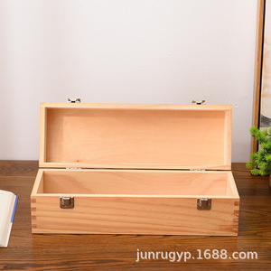 Caja de Almacenamiento Rectangular de Madera de Pino de 36.1x12x11.5cm, Caja para Joyería, Embalaje General - Product Image 2