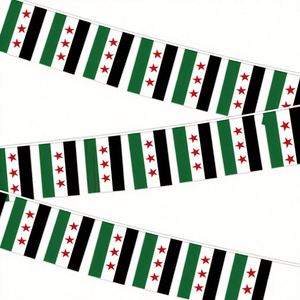 ขายส่งร้อนแรง ธงชาติซีเรียขนาด 14x21 ซม. ทำจากโพลีเอสเตอร์ พิมพ์ดิจิทัลรวดเร็ว เหมาะสำหรับงานเฉลิมฉลองเทศกาล - Product Image 1