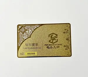 YTS customized Nfc smart chip PvcRfid card 13.56mhz black access control metal business credit card