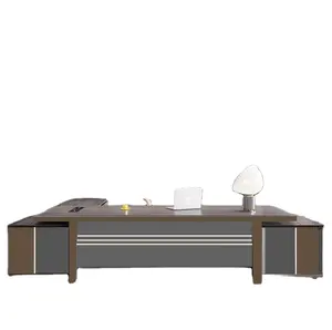 طاولة كمبيوتر أثاث مكتبي بتصميم مخصص وعصري بجودة عالية طاولة مكتب للمدير التنفيذي بألوان لامعة