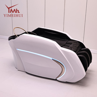 Lit de massage de luxe pour spa capillaire avec bac en acrylique et bande lumineuse LED bleue, station de lavage de cheveux pour salon professionnel