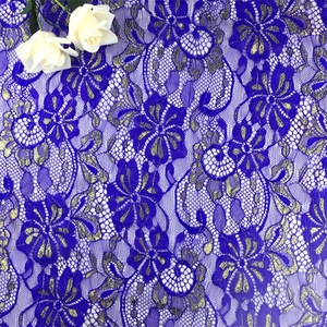 Tissu en dentelle française nigériane à motif floral en fil d'or en gros avec tissu en dentelle <span class=keywords><strong>suisse</strong></span> ajouré pour robe de soirée - Product Image 6