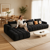 Ensemble de canapés modulaires de style simple et moderne, design en forme de L, rembourrés en éponge, doux et confortables pour la maison et l'hôtel