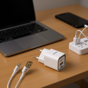 Ansty Q-038 Cargador USB-C Rápido de 45W Blanco - Product Image 3