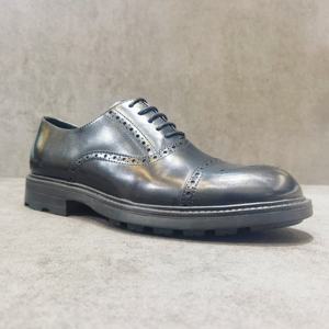 <strong>Brogue</strong> Carved Leather Dress Shoes for <strong>Men</strong> Large Size Formal Business Style for Office Career Winter Spring &amp; Autumn Use - Product Image 1