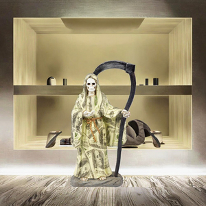 Figura de la Parca, Estatua de Resina 3D, Ángel con Túnica Arcoíris, Santa Muerte, Decoración para Jardín y Hogar, Modelo de Santa Muerte para Halloween - Product Image 3