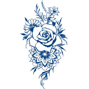 Factory Hotsell 6000 Wasserdicht Schweiß fest Temporär Langlebig <span class=keywords><strong>2</strong></span> Wochen Rosenblüten Semi Permanent Tattoo - Product Image 1