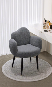 Taburete de Maquillaje de Lujo Ligero de Metal con Esponja de Espuma de Alta Elasticidad para Dormitorio de Niña, <span class=keywords><strong>Silla</strong></span> de Tocador para Uñas - Product Image 4