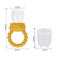 Mangeoire à fruits en silicone pour bébé avec couvercle, tétine, nourriture fraîche, complément végétal, sucette, grignoteuse, sucette de dentition, 1 pièce