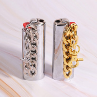 Coque de protection pour briquet, chaîne pour briquet, coque de protection pour briquet, accessoires de fumeur créatifs personnalisés
