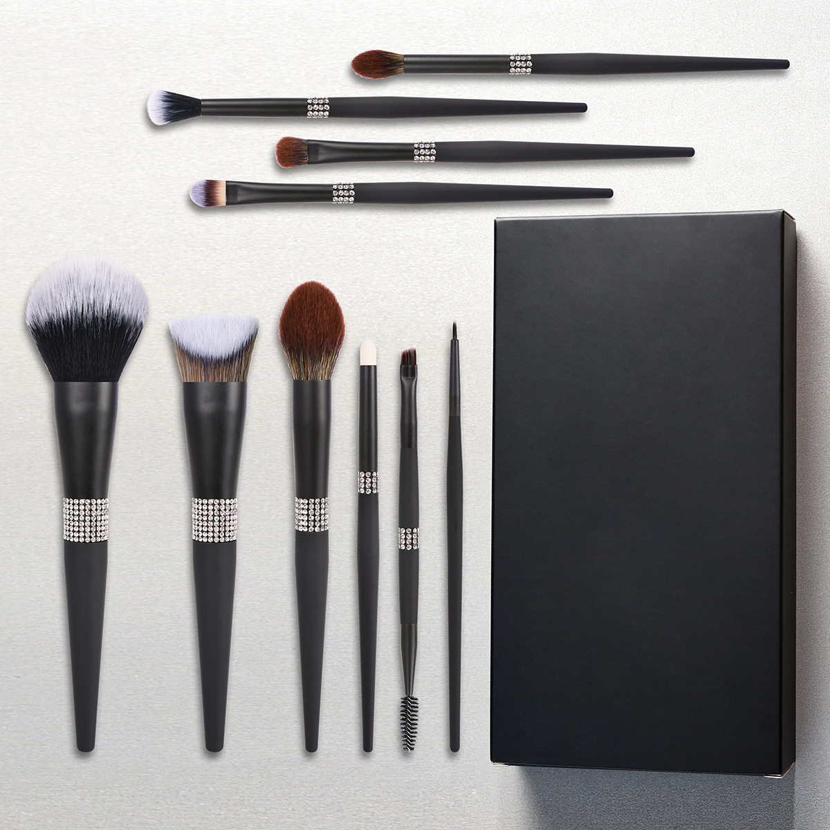 10 pieces in a matte black and black paper box