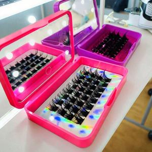 Nuevos diseños Led Mirror Pestañas postizas mate prepegadas de larga duración Presione y continúe para pestañas esponjosas Venta al por mayor DIY Lashes Cluster - Product Image 4