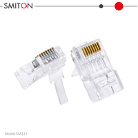 Connecteur RJ45 Cat6A plaqué or, connecteur modulaire 8P8C pour câble Ethernet