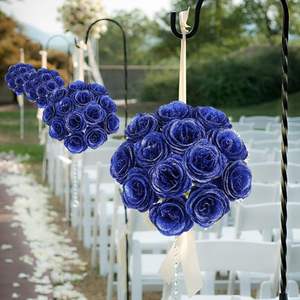 ดอกกุหลาบประดิษฐ์สีทองประกายวิบวับ  ดอกกุหลาบปลอมแบบไม่มีก้าน สำหรับตกแต่งงานแต่งงาน งานฝีมือ DIY - Product Image 2