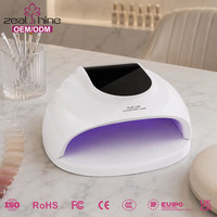 Lampe à ongles sans fil à double source lumineuse UV/LED, séchoir à ongles rechargeable avec base détachable, nettoyage facile, 3 minuteurs pour le durcissement du gel