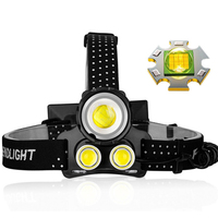 2500 Lumen XHP160 LED-Stirnlampe für Angeln und Camping, COB Hochleistungs-Laterne, Zoomfähige USB-Taschenlampe