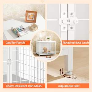 Heavy Duty Metal and Wood End Table with Cushion Double Doors Customizable Color <b>Wall</b> Mounted <b>Storage</b> Rack for Microwave Use - Product Image 6