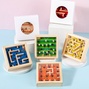 Nouveau jouet éducatif sûr pour enfants : boîte labyrinthe en bois avec perles, jeu de coordination œil-main, circuit de billes, équilibre et casse-tête pour les 8-13 ans - Product Image 2