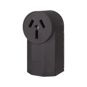 Electrical Straight Blade Grounding Black Flush Mounting Receptacle