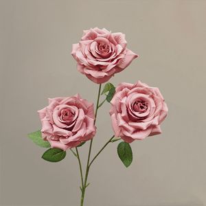 Bouquet de 3 roses artificielles avec diamants simulés, idéal pour la décoration de la maison, les mariages, les fleurs séchées, les accessoires de photographie et les décorations de Noël - Product Image 3