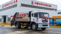 Camion compacteur de déchets Dongfeng D9 de 14 mètres cubes, Euro6, véhicule de collecte des déchets sanitaires, 4x2, manuel, diesel