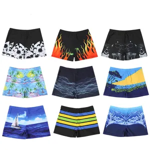Adult Swimming Trunks Fashion Polyester Large Size Printed Multi-pattern Swimming Trunks Bath Hot Spring Shorts Wholesale