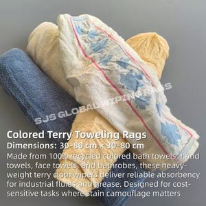 Toallas Reciclables Disponibles en Stock, Reutilizables, Ecológicas, 100% Algodón, Toalla de Color para Limpieza - Product Image 2