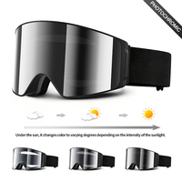 Lunettes de ski magnétiques personnalisées par le fabricant, protection UV400, lunettes de snowboard, verres photochromiques polarisés, lunettes de sport de neige OEM