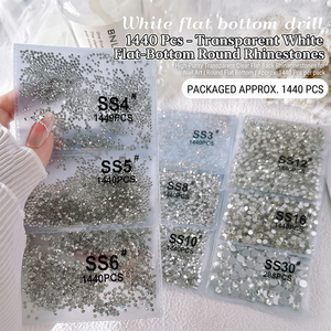 Cristales de Vidrio Planos de Primera Calidad, 1440 Piezas, Tamaños Variados, Color AB, Sin Fijación <span class=keywords><strong>en</strong></span> Caliente, Diamantes de Cristal para Decoración de <span class=keywords><strong>Uñas</strong></span>, Accesorios para Manualidades - Product Image 5