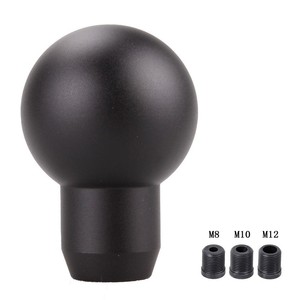 Pomo de Palanca de Cambios de Coche, de Aleación de Aluminio, Negro Esmerilado, Universal, para Transmisión Manual, M8 M10 M12 - Product Image 1