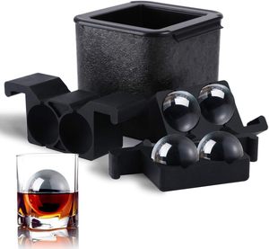 BHD vente en gros 4 boules de machine à glaçons en Silicone transparent cristal 2.36 pouces presse à boules de glace de qualité alimentaire - Product Image 1