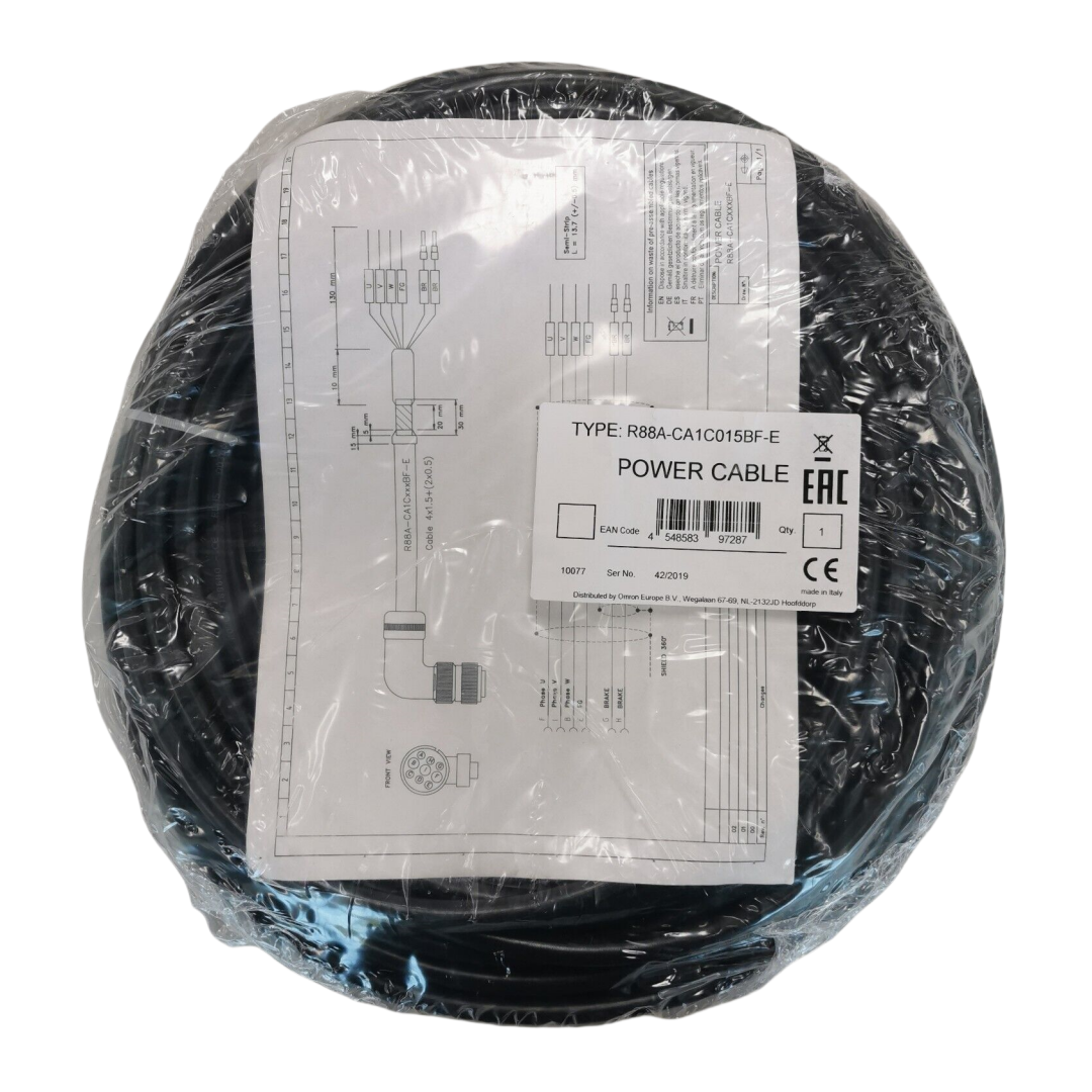 Новый R88A-CA1C015BF-E PLC сервомотор силовой кабель 15 м с тормозом 230 В: 900 Вт-1, 5 кВт R88A-CA1C015BF-E
