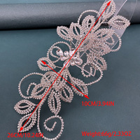 Accessoires de mode en alliage, fleurs 3D en cristal, strass, coiffure de mariage pour vêtements et robes de mariée
