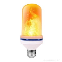 Ampoule LED E27 en plastique à bord bleu, effet flamme simulée, pour bar, cour, pelouse, décoration de Noël, ambiance KTV, vente en gros