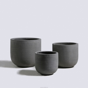 กระถางปูนซีเมนต์ทรงโมเดิร์น ขนาด 35 ซม. มีรูระบายน้ำ ความจุ 20 ลิตร เป็นมิตรกับสิ่งแวดล้อม ทนทาน น้ำหนักเบา แกะสลักด้วยมือ สำหรับตกแต่งภายนอกอาคาร ห้างสรรพสินค้า - Product Image 4