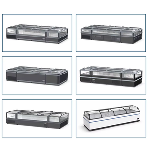 Congélateur d'îlot commercial sur mesure pour supermarché avec fenêtre vitrée <span class=keywords><strong>large</strong></span> pour la présentation en gros de produits surgelés, viandes et fruits de mer - Product Image 6