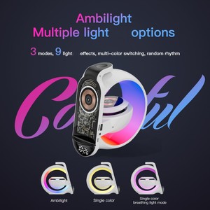 Produit chaud RGB multifonctionnel 3 en 1 chargeur sans fil avec réveil pour <span class=keywords><strong>iphone</strong></span> avec haut-parleur BT Microphone App Control LED - Product Image 3