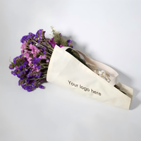 Sac fourre-tout élégant en toile personnalisé avec logo pour bouquets de fleurs, pochette florale réutilisable pour mariages et cadeaux