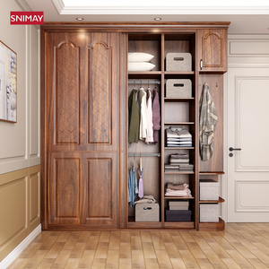 เฟอร์นิเจอร์ห้องนอน2ประตูบานเลื่อนตู้เสื้อผ้าโบราณออกแบบตู้เสื้อผ้า - Product Image 6