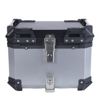 En stock, boîte à bagages pour moto en acier inoxydable de forme plate, longue durée de vie, pour scooter