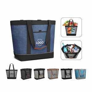 2025 Custom Logo Insulated Large Capacity Lunch Cooler Bag Portable Travel Thermal Picnic Grocery Tote Fashion Style - Product Image 1