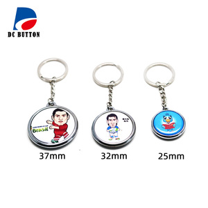 Le matériel simple face plaqué de porte-clés peut être transformé en produits finis 25,32,37mm - Product Image 2