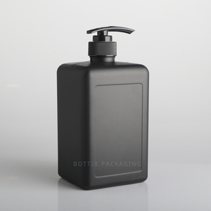 Bouteilles en plastique vides de 1 litre Bouteille de <span class=keywords><strong>pompe</strong></span> HDPE contenants carrés pour lotion Conteneur de liquide Bouteille de lavage à la main - Product Image 1