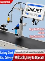 Intelligente automatische inkjetprinter voor lijncodering van voedselvervaldata, barcode- en QR-codeprinten