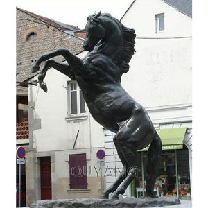 QUYANG büyük açık Modern sanat bahçe dekorasyon Metal yaşam boyutu hayvan bakır heykel bronz atlama at heykelleri - Product Image 4