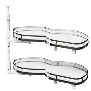 All-Purpose Steel Pull-Out Saucer Basket for Kitchen Living Room Aesthetic Floor <b>Cabinet</b> <b>Corner</b> Storage for Bedroom Supermarket - Product Image 1