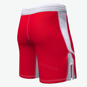 2025 Tùy Chỉnh Màu Đỏ MMA Đầy Đủ Thăng Hoa Quần Short Đấm Bốc Trung Quốc Nhà Máy Được Thực Hiện Với Tùy Chỉnh Thiết Kế Cho Võ Thuật Mặc - Product Image 5